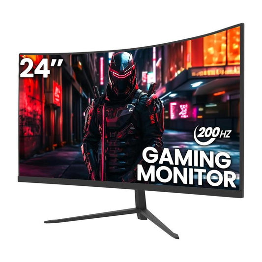 24 Inch 200Hz Gaming Monitor, FHD 1080P Frameless Computer Monitors, Support AMD Freesync Low Motion Blur, Eye Care, HDMI, Displayport,Compatible Wall Mountable Installs-Black